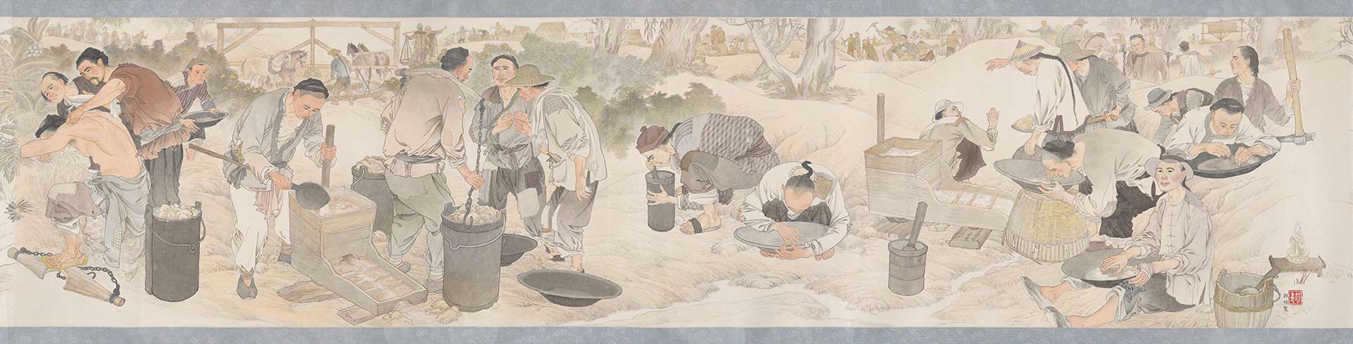 Chinese miners and Australian gold rush - Harvest of Endurance scroll