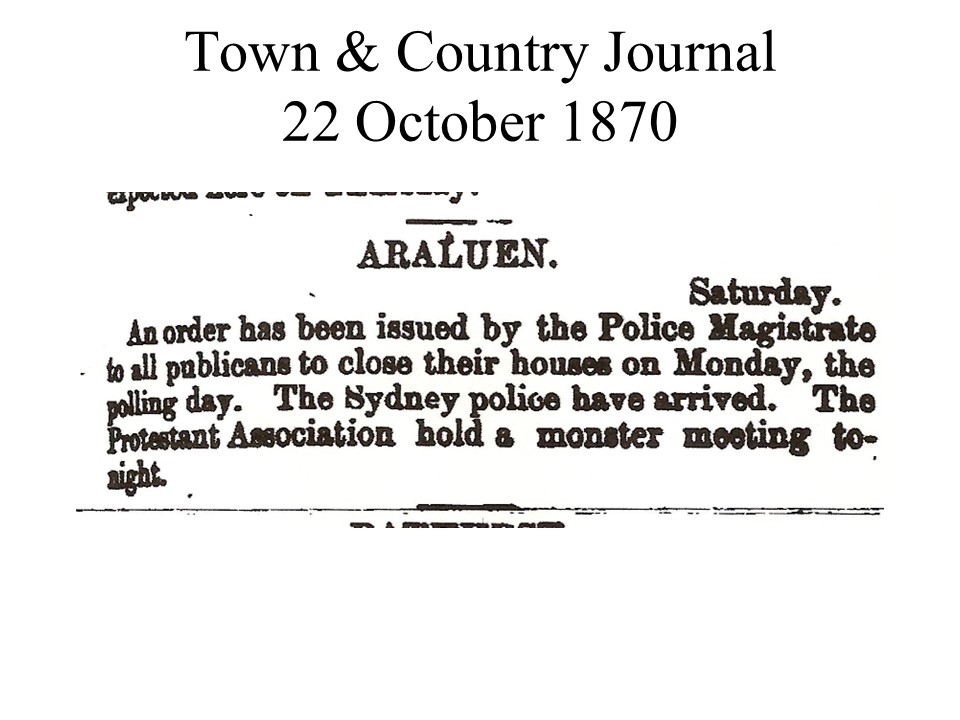 Polling Day announcement - 22 October 1870