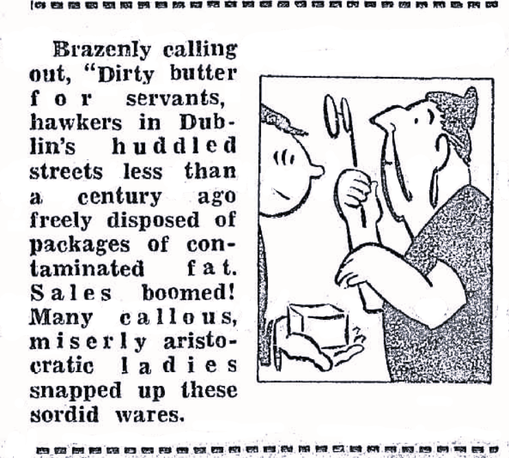 An 1937 comment on the practice of selling "Dirty Butter"