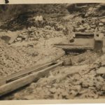 Sluice box in operation