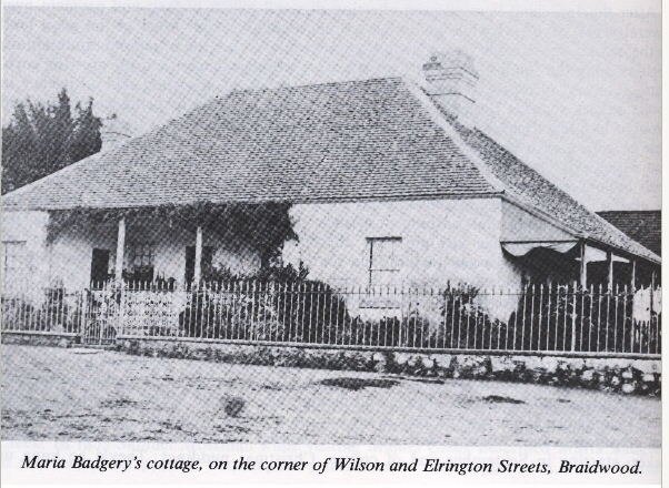 A picture of Maria Badgery's cottage in Braidwood. c late 1800's