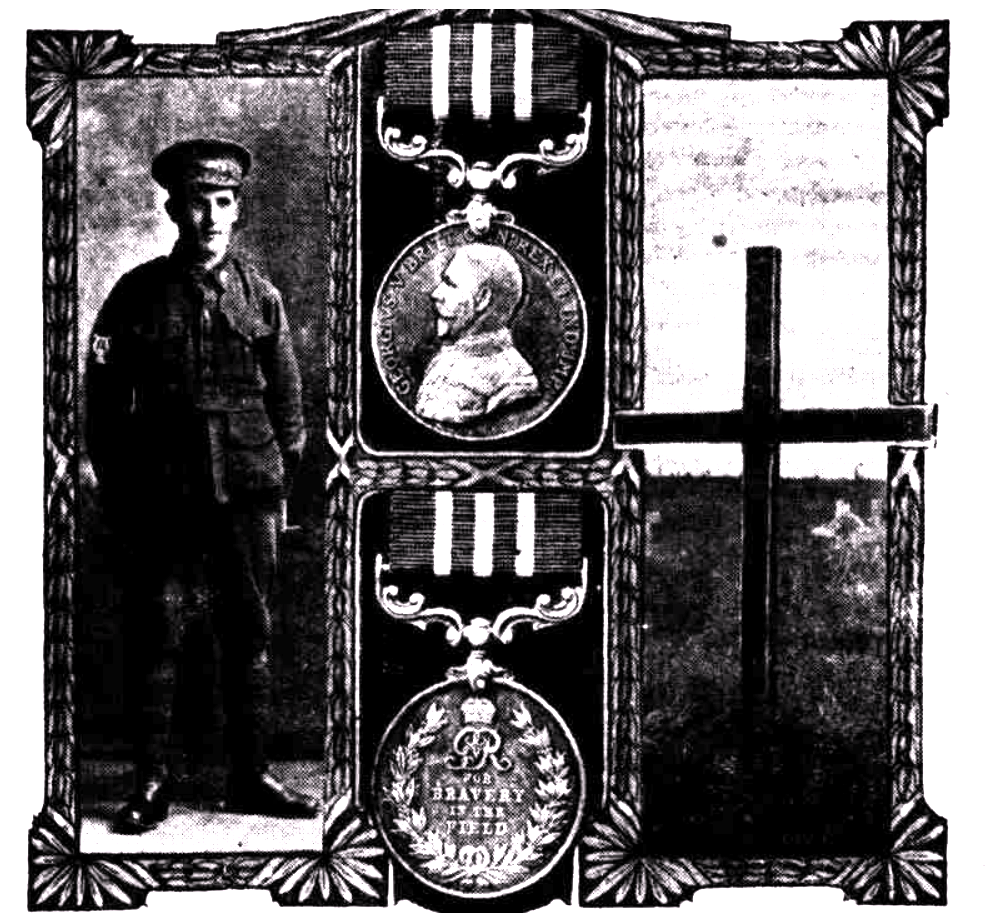 A newspaper picture in article titled Roll of Honour - PRIVATE CECIL JOHN BYRNE. Braidwood Review 12 March 1918.