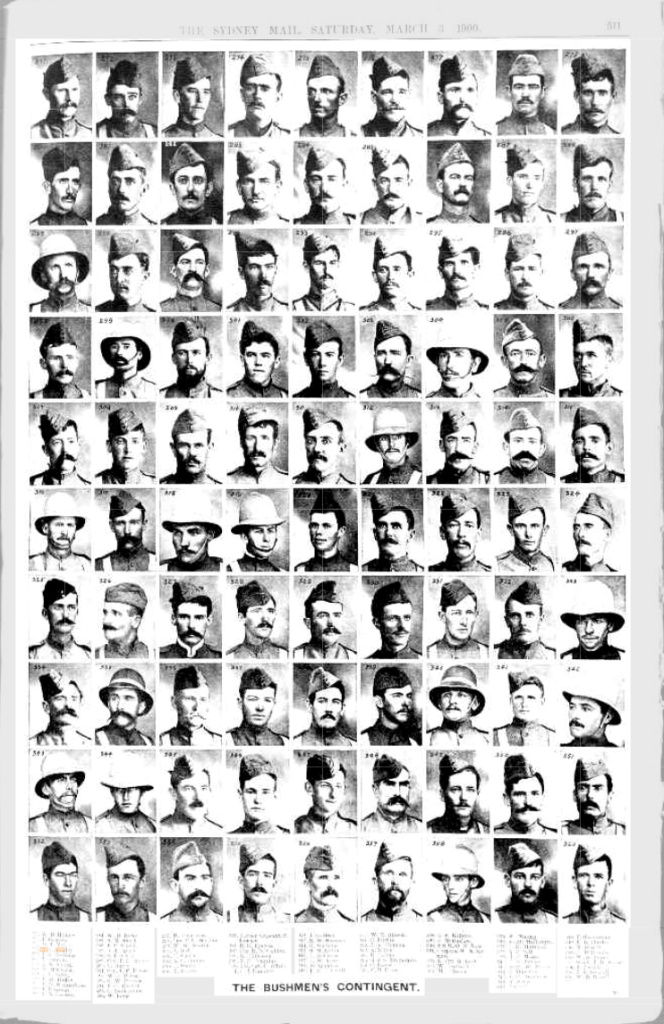 Photographs of some members of the NSW Bushman's Contingent 1900.