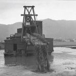 A photograph of a Dredge working
