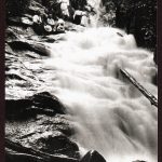 A photograph depicting six women and girls on the rocks at Spring Creek, Araluen Gorge.