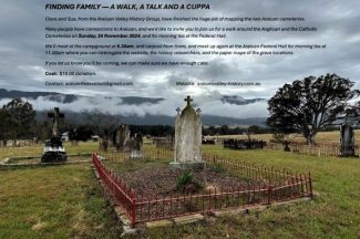 Thumbnail for the post titled: ‘Finding Family: A walk, a talk and a cuppa’ Sunday, 24 November 2024.