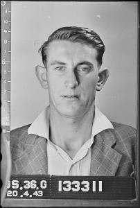 A picture taken upon enlistment in April 1943 of Eric Clement Wisbey,