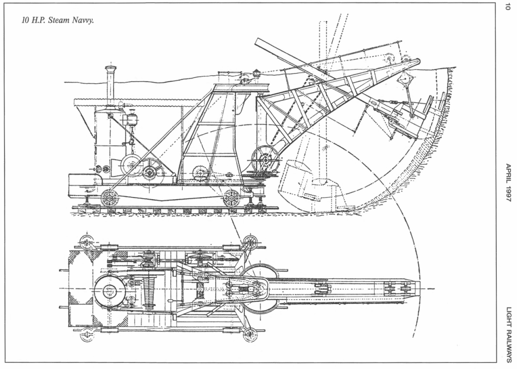 A diagram of the H.P. Steam Navvy