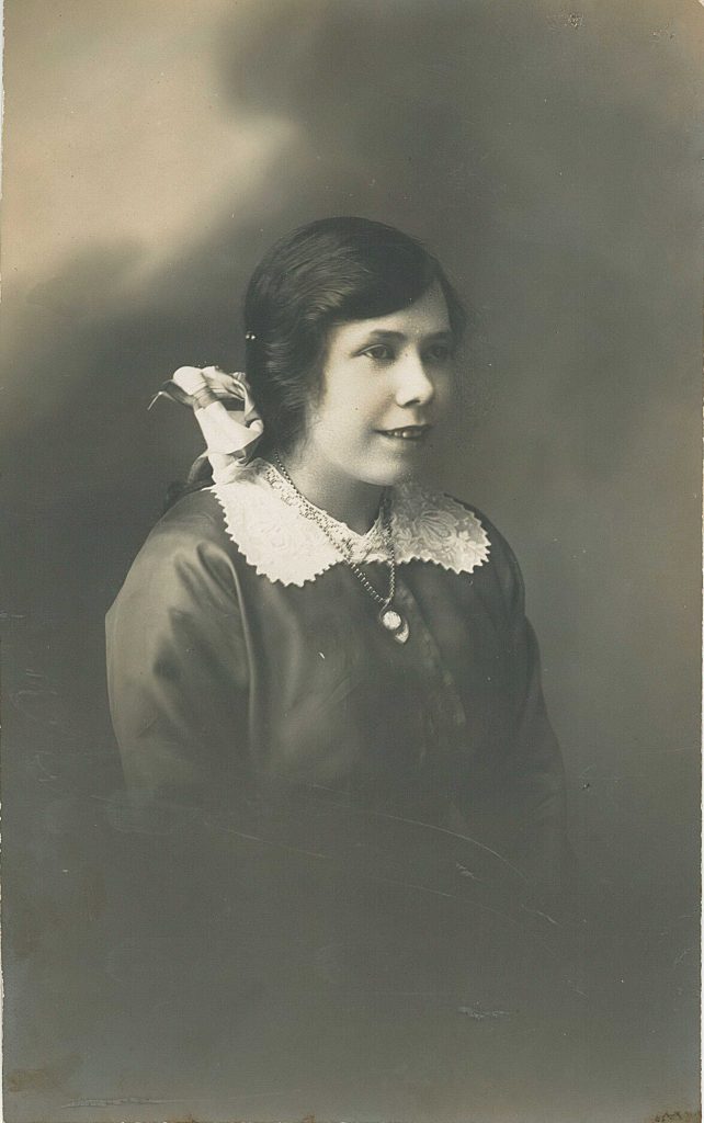 A studio portrait of Elizabeth Hickin.