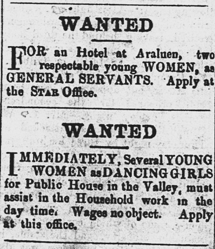 Advertisements by Public houses in November 1863
